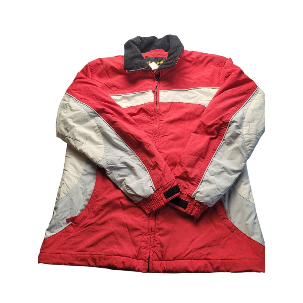 D'nalloh Silver Rider Mens Medium Insulated Windbreaker Color Block Retro